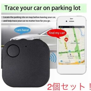 GPS トラッカー 盗難防止 追跡 犬 猫 子供 車 発信機 ポータブル ペット 小型 財布 忘れ物防止 音で通知 ブラック2個