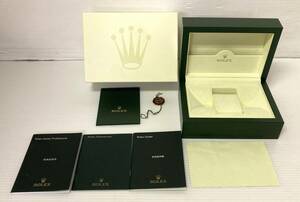 ★☆美品 純正 ROLEX ロレックス サブマリーナ モス Mサイズ 腕時計ケース BOX 箱 冊子 パスケース 赤タグ ウォッチケース 605☆★