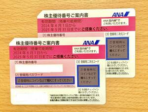 ANA株主優待券 2枚【2024年6月1日から2025年5月31日まで】