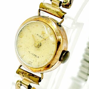 【1円スタート】【アンティーク】PIERCE ピアース 17石 K18刻印 手巻き レディース腕時計 ジャンク 266299の画像2