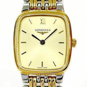 【1円スタート】【箱付き・訳あり品】LONGINES ロンジン L5.137.3 グランドクラシック GP×SS ゴールド文字盤 QZ レディース腕時計 266162