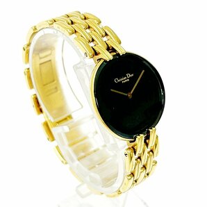 【1円スタート】Christian Dior クリスチャンディオール 46 154-3 バギラ GP ブラック文字盤 QZ レディース腕時計 ジャンク 266343の画像4