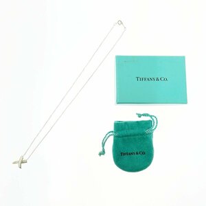 [1 jpy start ][ box attaching ]TIFFANY&Co. Tiffany silver paroma Picasso Kiss Cross 2.6g 925 stamp necklace 270961