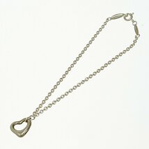 【1円スタート】TIFFANY&Co. ティファニー シルバー エルサペレッティ オープンハート 2.6g 925刻印 ブレスレット 271548_画像1