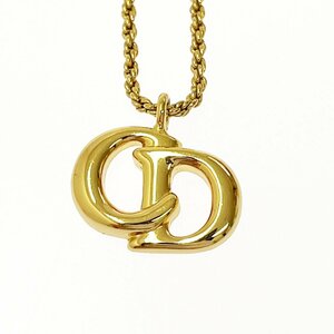 [1 иен старт ]Christian Dior Christian Dior GP CD Logo Gold колье 271476