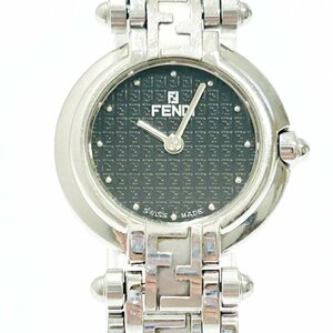 【1円スタート】FENDI フェンディ 750L SS ブラック文字盤 クオーツ レディース腕時計 273036