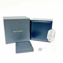 【1円スタート】【箱付き】BVLGARI ブルガリ RTC49S レッタンゴロ クロノグラフ SS ブラック文字盤 クオーツ メンズ腕時計 ジャンク 272847_画像9