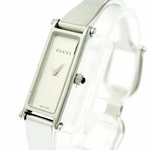 【1円スタート】【箱付き】GUCCI グッチ 1500L SS シルバー文字盤 クオーツ レディース腕時計 272803