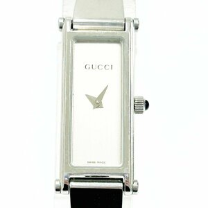 【1円スタート】GUCCI グッチ 1500L SS シルバー文字盤 クオーツ レディース腕時計 272942