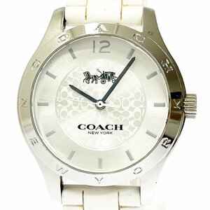 [1 jpy start ]COACH Coach CA.79.7.95.1260 SS× Raver silver face quarts boys wristwatch 277149