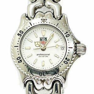 [1 jpy start ]TAG HEUER TAG Heuer S90.808 cell Professional SS white face quarts lady's wristwatch 277111