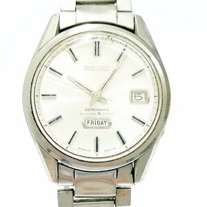 【1円スタート】【訳あり品】SEIKO セイコー 6218-8010 セイコーマチック 35石 SS シルバー文字盤 自動巻き メンズ腕時計 277309