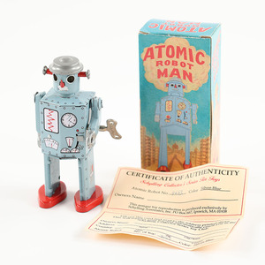 Atomic Robot Man atomic * robot man silver * blue reissue goods box equipped operation verification ending certificate attaching ( Junk commodity )