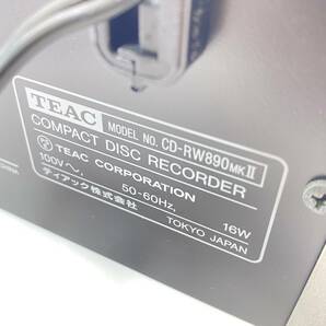 1円～ 0T20060424 TEAC ティアック CDプレーヤー CDレコーダー CD-RW890MKⅡ 2015 電化製品 通電確認 動作未確認 トレー開閉不良の画像5