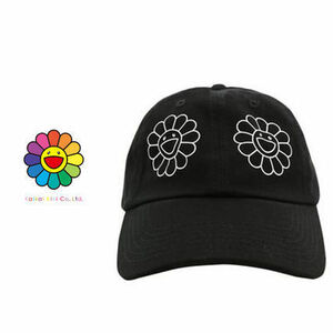 即決 未使用 MURAKAMI TAKASHI×COMPLEXCON FLOWERキャップ コンプレックスコン 村上隆 黒 新古