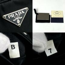 【美品】PRADA プラダ ハンドバッグ 三角ロゴプレート シルバー金具 白タグ アクセサリーポーチ レザー テスートナイロン 黒 ブラック_画像9