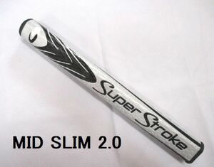 【新品・即決】銀黒 パター グリップ 交換用 スーパーストローク Super Stroke MID SLIM 2.0 USモデル