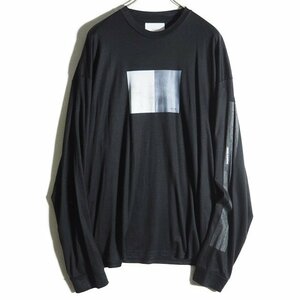 M7192f16　■stein シュタイン■　ST.078 OVERSIZED LONG SLEEVE TEE テンセル ロングスリーブ Tシャツ ブラック L / 黒 長袖 シーズンレス