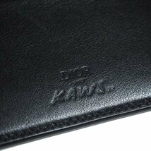 M8975f70　■Dior ディオール × KAWS カウズ■　LEATHER CARD CASE BLACK YELLOW レザー カードケース ブラック イエロー / 黒 名刺入れ_画像7