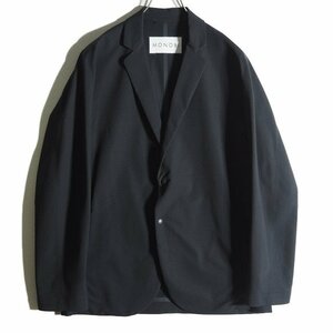 M5272H3　■MONOBI モノビ■　J0833 EASY BLAZER ストレッチ テーラードジャケット ブラック M / サマージャケット イタリア製 黒 春夏