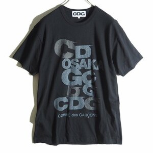 K4302f16　■CDG シーディージー コムデギャルソン■　新品 20SS 大阪限定 コットン ロゴTシャツ ブラック XL / SZ-T044 黒 春夏