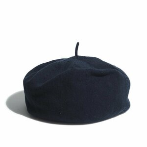 K1612f4　■Porter Classic ポータークラシック■　 HAND WORK KNIT BERET コットンニット ベレー帽 ブラック F / 黒 メンズ 春夏