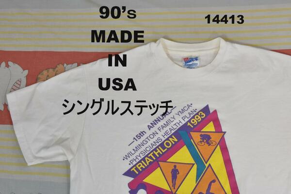 トライアスロン 90’ｓ Tシャツ 14413 USA製 シングルステッチ