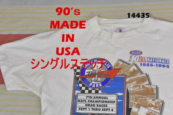 90s インディTシャツ 14315 USA製 シングルステッチ 綿100％