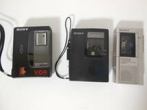 送料無料　SONY カセットテープレコーダー・マイクロカセットレコーダー３点セット　TCM-18　TCM-S63　M-305_画像1