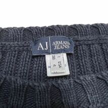 Rare 90s ARMANI JEANS button design knit sweater archive collection vintage Japanese label EXCHANGE GIORGIO A|J 00s 希少_画像6