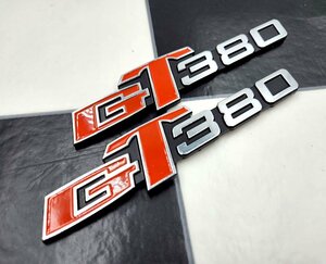 GT380 アルミ製 サイドカバー エンブレム 裏面シール 検/ kijima サイド GT380 GT550 BEET モリワキ エンブレム SUZUKI アルミエンブレム