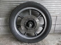 Z750FX-2 貴重 当時物 リアホイール 18インチ アクスル類付き KZ750E KAWASAKI 絶版旧車 検/Z400FX Z400GP GPz Z1 Z2 Z1000MK-2 RS ザッパ_画像1