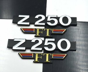 Z250FT サイドカバー FT ゴールドエンブレム 新品 検/Z400FX Z500 Z550 ゼファー Z1 Z2 MK2 Z1R XJ XJR ヨシムラ キジマ BEET 当時物 旧車