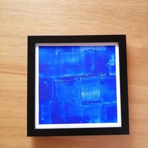 Art hand Auction Original painting [No.18] Abstract interior painting Hand-painted art panel Simple Blue Interior Blue, Artwork, Painting, acrylic, Gash