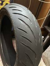 中古MCタイヤ 2021年製造 BRIDGESTONE BATTLAX T32 180/55ZR17 ブリヂストン バトラックス スポーツツーリング 180 55 17 2921 M3146_画像5