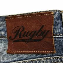 【廃盤】00s RUGBY RALPH LAUREN ラグビー ダメージ&リペア ヴィンテージスリム ジーンズ メンズW88㎝ 色落ち USED加工 デニムパンツ 正規_画像8