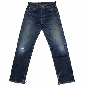 【00s】LEVIS 501 リーバイス コーンミルズ社製　ストレート フィリピン製 デニムパンツ W31 インディゴ 色落ち ヒゲ ハチノス ジーンズ