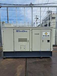 ★TOYO DENKI★ 2017年製 東洋電機 40KVA 防災用自家発電装置 稼働時間5ｈ タンク容量190Ｌ 50Hz 単相 三相 両用発電機