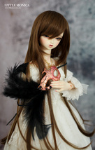 【LITTLE MONICA】受注品 8-9inch ドールウィッグ Luna (L) Dark Chocolate DD_画像4