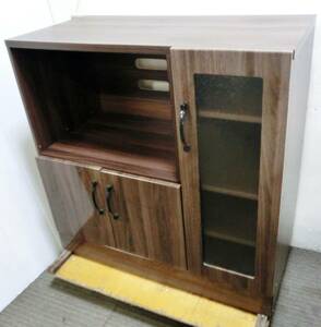 レンジ台　カップボード　キッチン収納　キッチンカウンター　レンジラック　キッチンラック　食器棚　ぼん家具