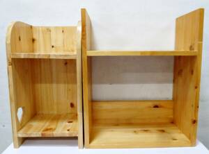 飾り棚　2点　セット　手作り　DIY　収納棚　　本棚　ブックシェルフ　木製　インテリア　本立て