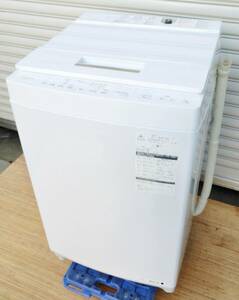 東芝　7.0㎏　洗濯機　AW-7D5　動作良好　マジックドラム　ザブーン洗浄　風乾燥　ステンレス槽　ガラストップデザイン　TOSHIBA