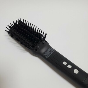 SALONIA サロニア ヒートブラシ ストレートヒートブラシ スリム 海外対応 ヘアアイロン マイナスイオン 最大210℃ 電源自動OFF