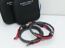 ■□WIREWORLD Silver Eclipse 8 スピーカーケーブル 2本 2m ワイヤーワールド ケース付□■019311011m□■_画像1