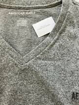 セール! 正規品 本物 新品 アメリカンイーグル Vネック Tシャツ AMERICAN EAGLE 着心地抜群 綿100% 大人の グレー メランジ調 L ( XL_画像3