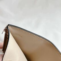 1円〜極美品LOEWEロエベ三つ折り ウォレットコンパクト 財布 現行アナグラムブラウン系ソフトグラインカーフ未使用に近い保存袋付き_画像10