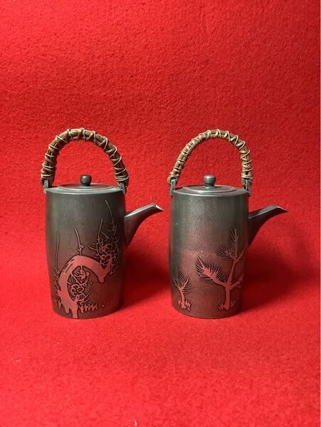 純錫 南錫(榮堂錫造)酒器 2個 【中古美品】