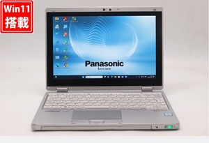 中古 フルHD 10.1型 Panasonic Let's note CF-RZ6RFRVS Windows11 七世代 i5-7Y57 8GB 256GB-SSD カメラ LTE 無線 Office付 管:1927w
