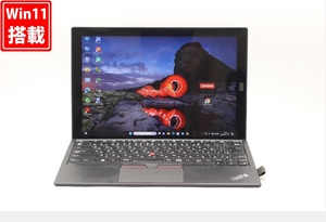 訳有 返品不可 2K対応 タッチ 12型 Lenovo ThinkPad X1 Windows11 七世代 i5-7y54 8GB NVMe 256GB-SSD カメラ LTE 無線 Office付 管:0953w