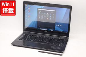 中古 フルHD タッチ 12.5型 Fujitsu LIFEBOOK P727R Windows11 七世代i7-7500u 8GB 256GB-SSD カメラ 無線 Office付 中古パソコン 管:0904h